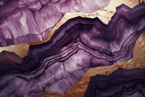 AI generated Abstract Purple Agate Slice Mineral Texture Background photo