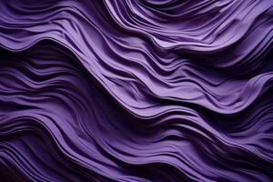 AI generated Elegant Purple Silk Fabric Waves Texture Background photo