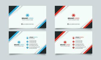 Creative professional corporate business card template design. Visiting card for corporate print. Modern and simple business card design. vector
