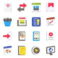 Pack of User Experience Flat Icons vector