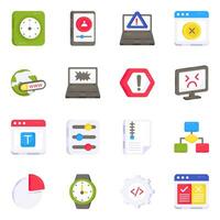 Pack of Ui Flat Icons vector