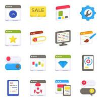 Pack of User Interface Flat Icons vector