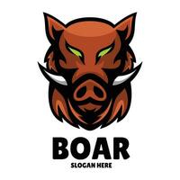 boar mascot logo design illustration vector