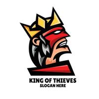 king mascot logo design illustration vector