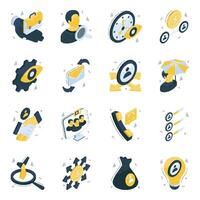 Pack of Hr Management Isometric Icons vector