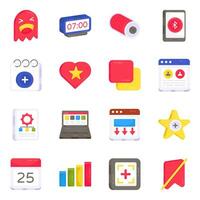 Pack of Modern Flat Icons vector