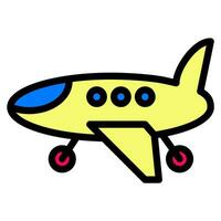 avión icono vector o logo ilustración estilo