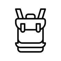 mochila icono vector o logo ilustración estilo