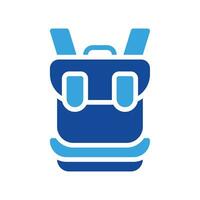 Backpack icon vector or logo illustration style