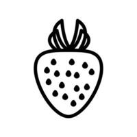 Strawberry icon vector or logo illustration style