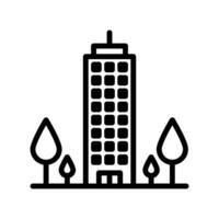 Hotel icon vector or logo illustration style