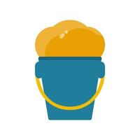 sand bucket icon vector or logo illustration style