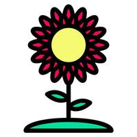 Flower icon vector or logo illustration style