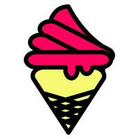 Ice cream icon vector or logo illustration style