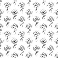 Summer seamless pattern with flowers doodle for decorative print, wrapping paper, greeting cards, wallpaper and fabric vector