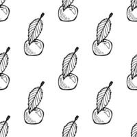 Seamless pattern with cherry doodle for decorative print, wrapping paper, greeting cards, wallpaper and fabric vector