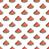 Seamless pattern with watermelon doodle for decorative print, wrapping paper, greeting cards, wallpaper and fabric vector
