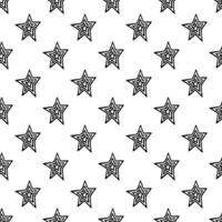 Seamless pattern with cute stars doodle for decorative print, wrapping paper, greeting cards, wallpaper and fabric vector