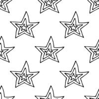 Seamless pattern with cute stars doodle for decorative print, wrapping paper, greeting cards, wallpaper and fabric vector