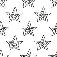 Seamless pattern with cute stars doodle for decorative print, wrapping paper, greeting cards, wallpaper and fabric vector