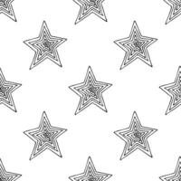 Seamless pattern with cute stars doodle for decorative print, wrapping paper, greeting cards, wallpaper and fabric vector