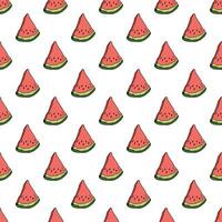 Seamless pattern with watermelon doodle for decorative print, wrapping paper, greeting cards, wallpaper and fabric vector