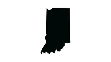 Animation forms a map of the state of Indiana video