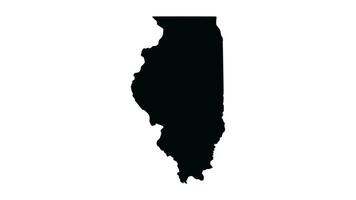 Animation forms a map of the state of Illinois video