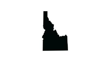 Animation forms a map of the state of Idaho video