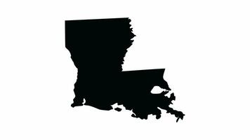 animazione le forme un' carta geografica di il stato di Louisiana video