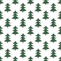 Seamless pattern with geometric minimal scandinavian Christmas tree doodle for decorative print, wrapping paper, greeting cards and fabric vector