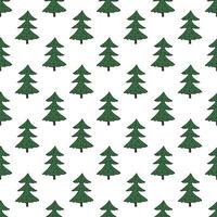 Seamless pattern with geometric minimal scandinavian Christmas tree doodle for decorative print, wrapping paper, greeting cards and fabric vector