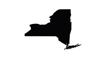 animering formning en Karta av ny york stat video