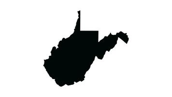 animation forms a map of the state of west virginia video