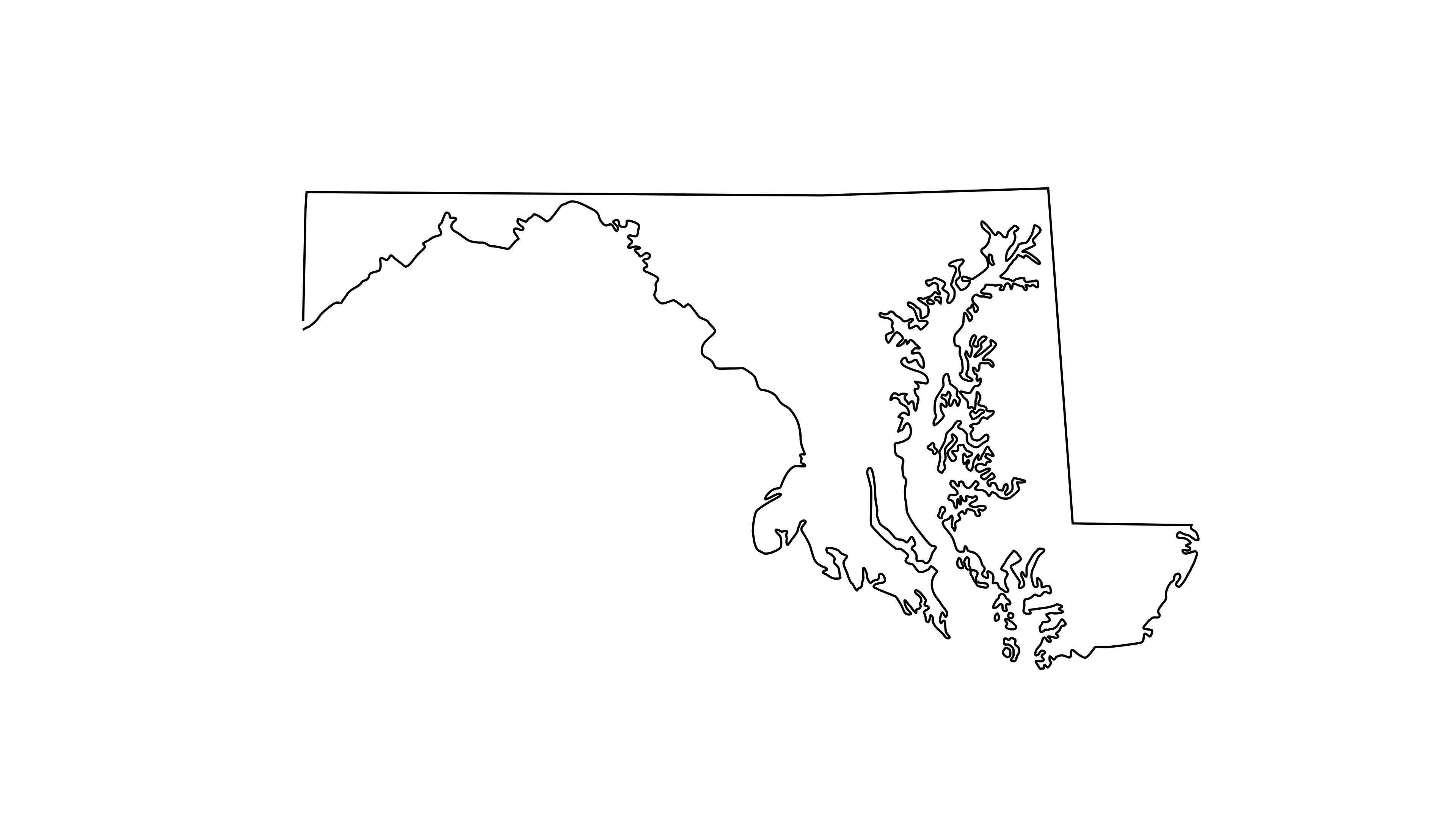 animated sketch map of the state of Maryland 36887324 Stock Video at Vecteezy