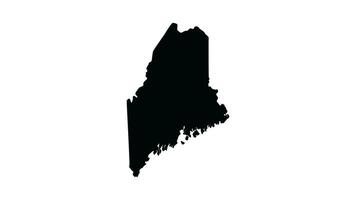 animación formando un mapa de el estado de Maine video