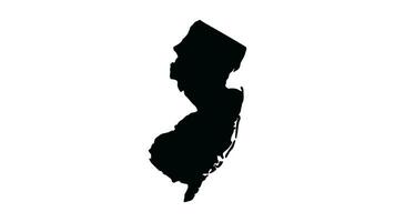 animation forming a map of the state of New Jersey video