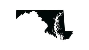 animazione formatura un' carta geografica di il stato di Maryland video