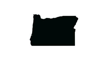 Animation forms a map of the state of Oregon video
