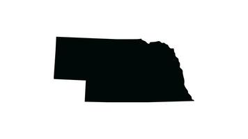 Animation forms a map of the state of Nebraska video