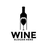 Wine logo. Logo for a liquor store, restaurant, or bar. Logo, wine logo design template vector