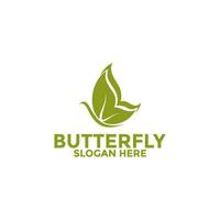 Creative Butterfly and leaf Logo Icon Vector, Butterfly logo design template vector