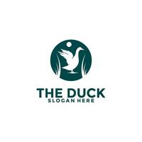 Duck Vector , Mallard logo hunting. Duck farm Logo Vector illustration Template