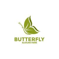 Creative Butterfly and leaf Logo Icon Vector, Butterfly logo design template vector