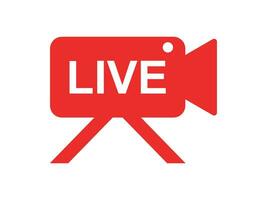 Online live stream broadcast button vector