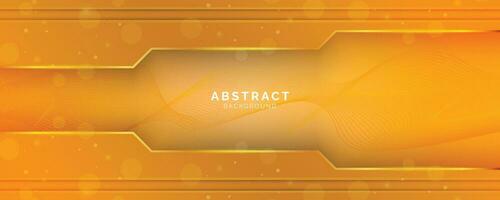 Futuristic yellow abstract gaming background with gold lines and shadow, geometric shape overlap layers, graphic pattern banner template design vector