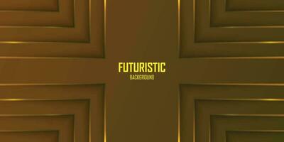 futurista oscuro amarillo resumen antecedentes con oro líneas y sombra, geométrico forma superposición capas, gráfico modelo bandera modelo diseño vector