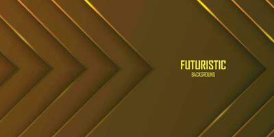 Futuristic dark yellow abstract background with gold lines and shadow, geometric shape overlap layers, graphic pattern banner template design vector