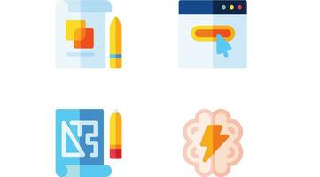 Design Thinking elements design icons vector