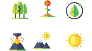 Environment and Earth nature vector art set